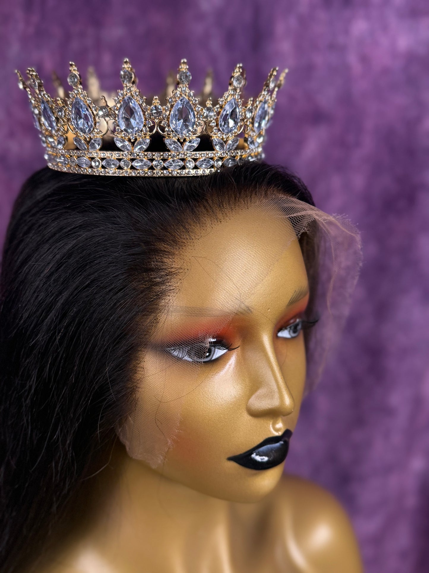 STRAIGHT NATURAL HAIR FRONT CLOSE UP CROWN FRONT