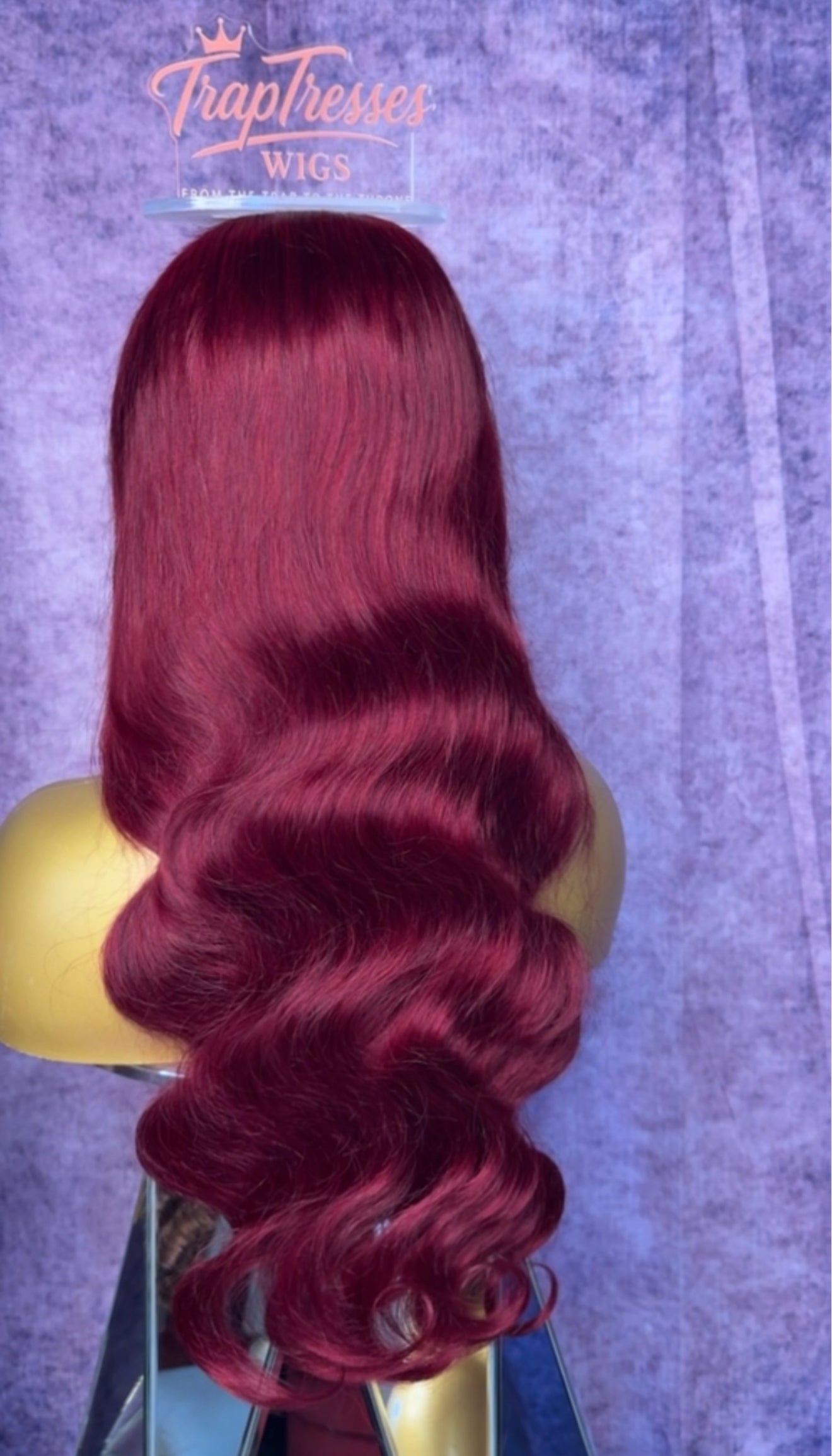 BODY WAVE BURGUNDY BACK VIEW