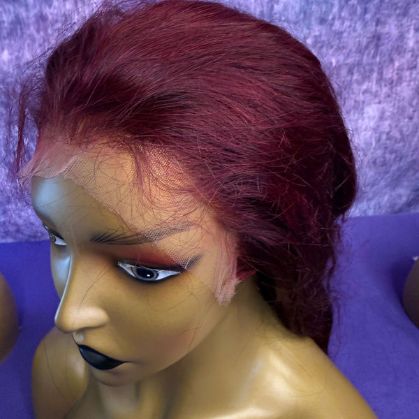 13X6 HD Lace Wig - Straight - 99J - 12in - 180%