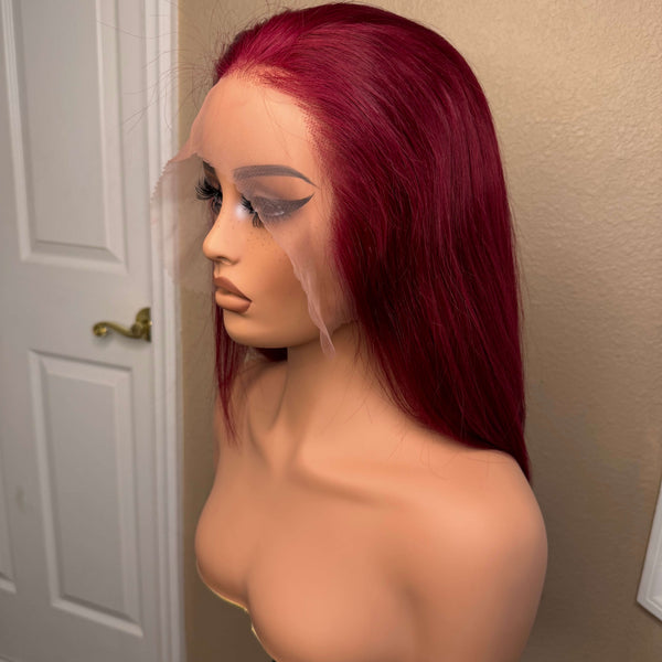 13X6 HD Lace Wig - Straight - 99J - 12in - 180%