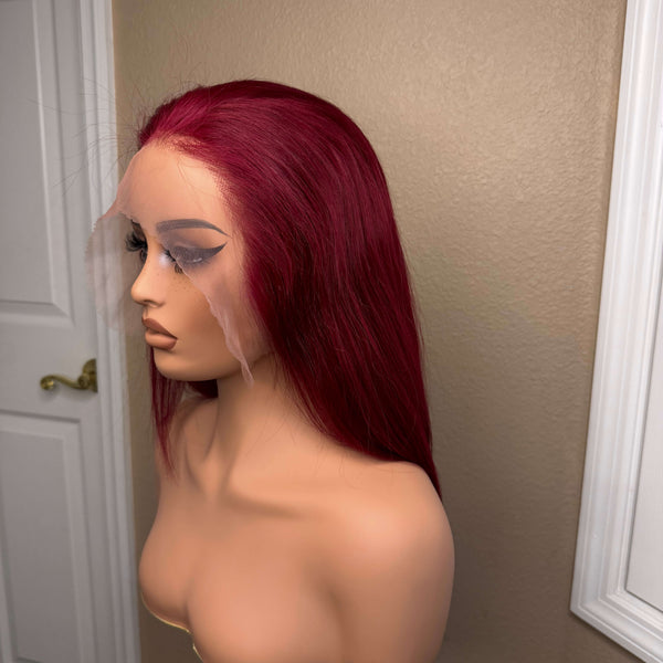 13X6 HD Lace Wig - Straight - 99J - 12in - 180%