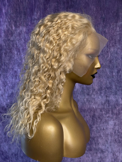 13x6 HD Lace Wig – Deep Wave – Platinum Blonde – 18in – 180%
