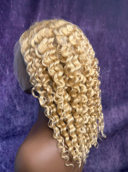 13x6 HD Lace Wig – Deep Wave – Platinum Blonde – 18in – 180%