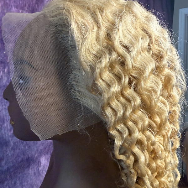 13x6 HD Lace Wig – DEEPWAVE – Platinum Blonde – 18in – 180%