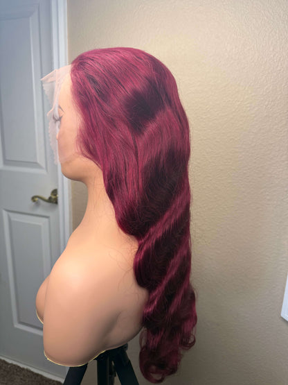 13X6 HD Lace Wig - Body Wave - 99J - 24in - 200%