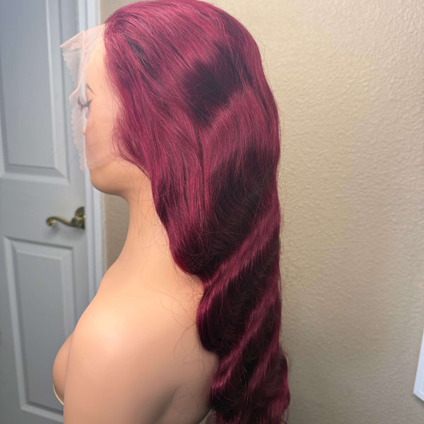 13X6 HD Lace Wig - Body Wave - 99J - 24in - 200%