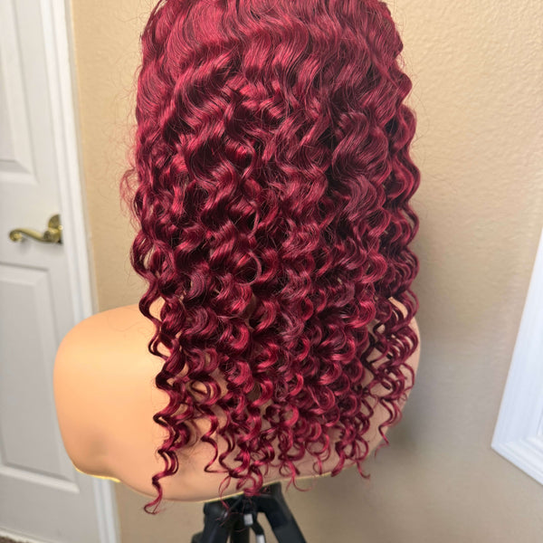 13X6 HD Lace Wig - Deep Wave - 99J - 16in - 200%