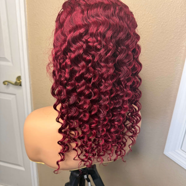 13X6 HD Lace Wig - Deep Wave - 99J - 16in - 200%