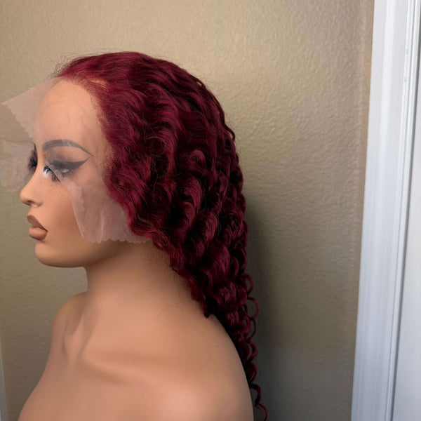 13X6 HD Lace Wig - Deep Wave - 99J - 16in - 200%