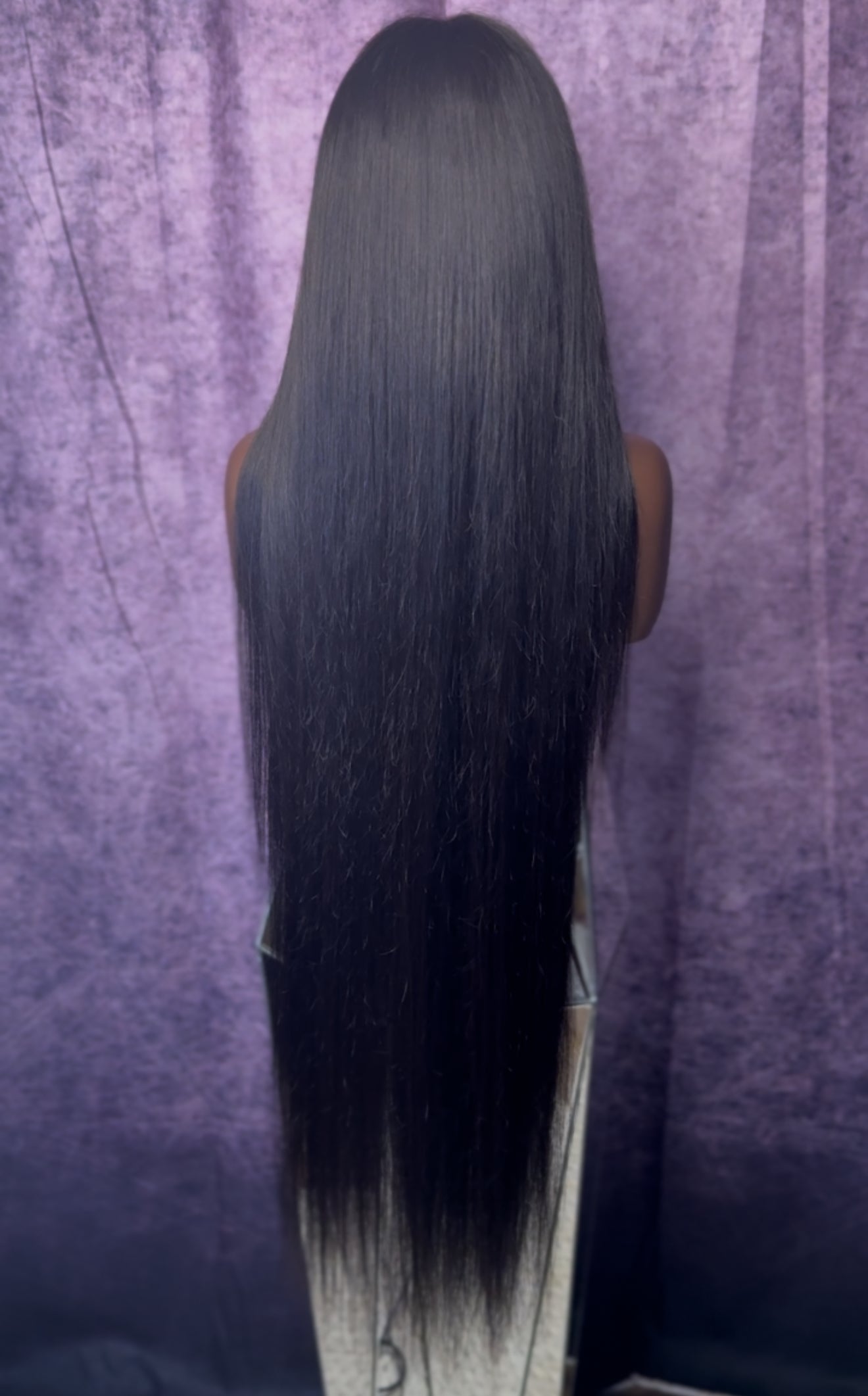 Straight Natural Back view