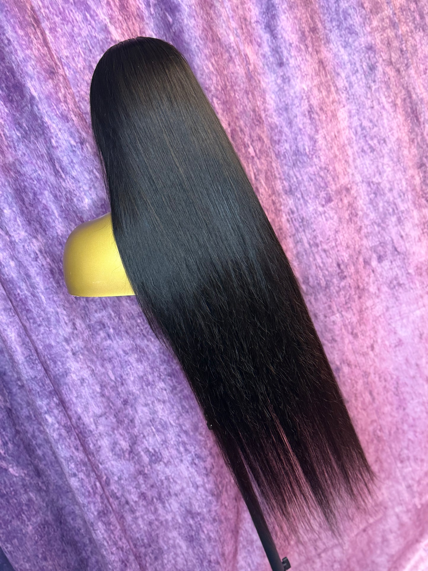STRAIGHT NATURAL HAIR BACK VIEW