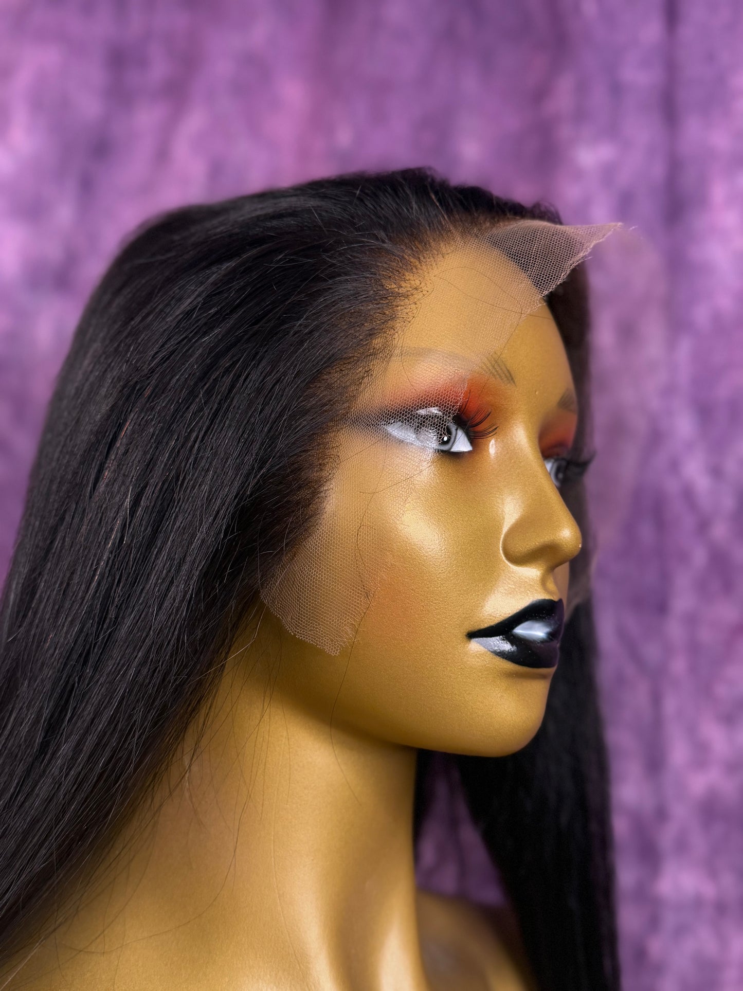 STRAIGHT NATURAL HAIR SIDE CLOSE UP 2