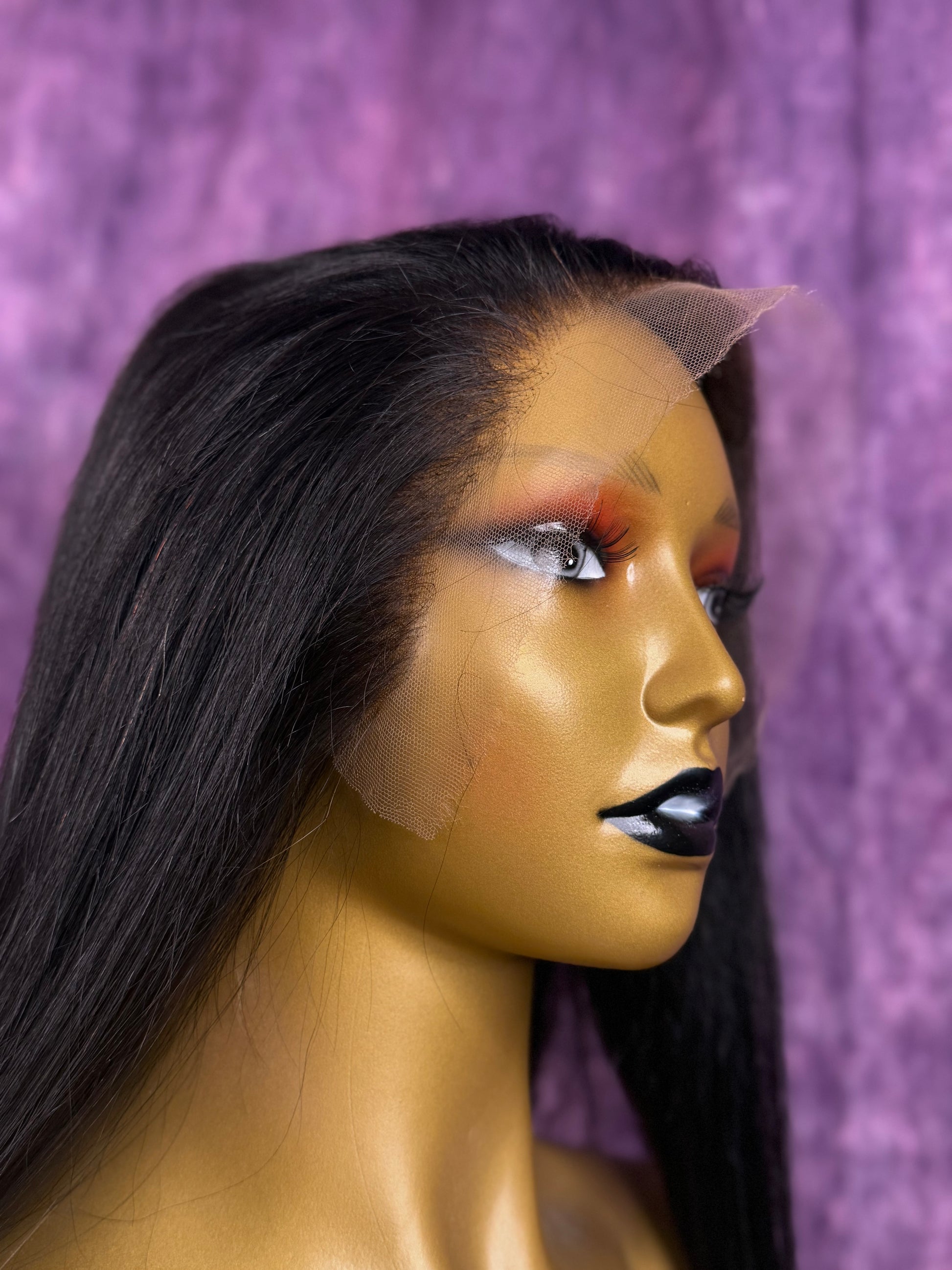 STRAIGHT NATURAL HAIR SIDE CLOSE UP 2