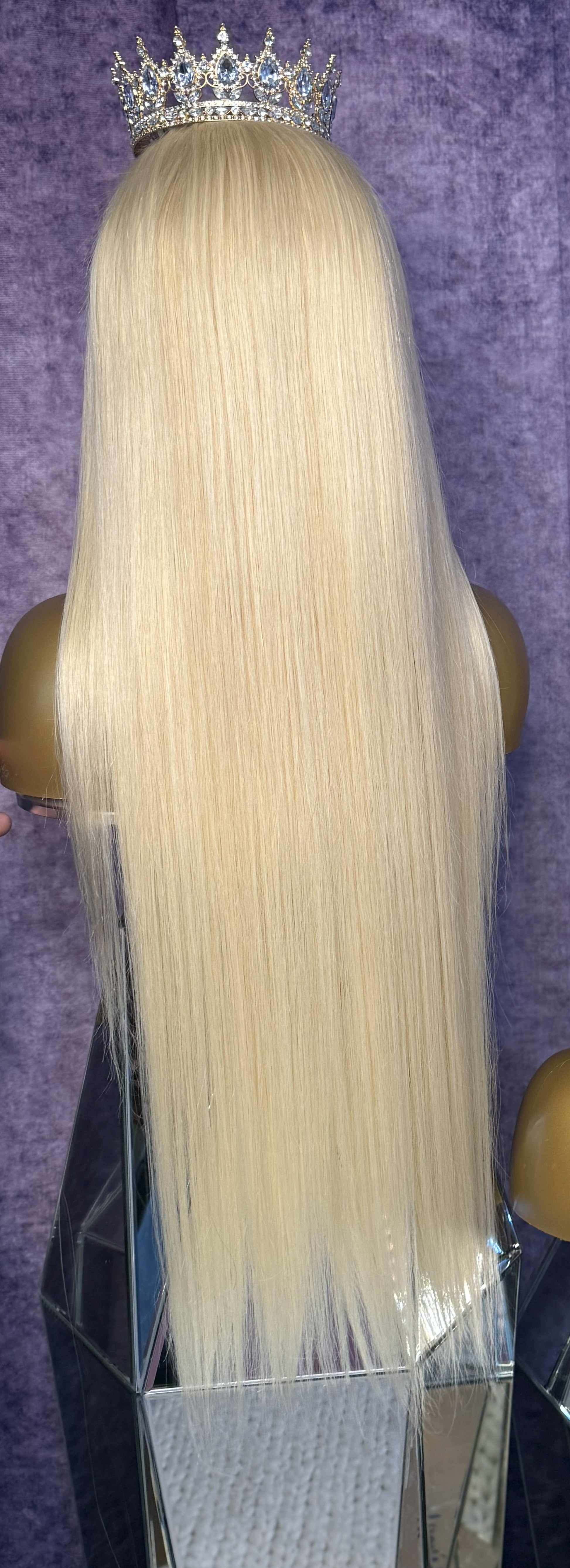 STRAIGHT PLATINUM BLONDE BACK VIEW