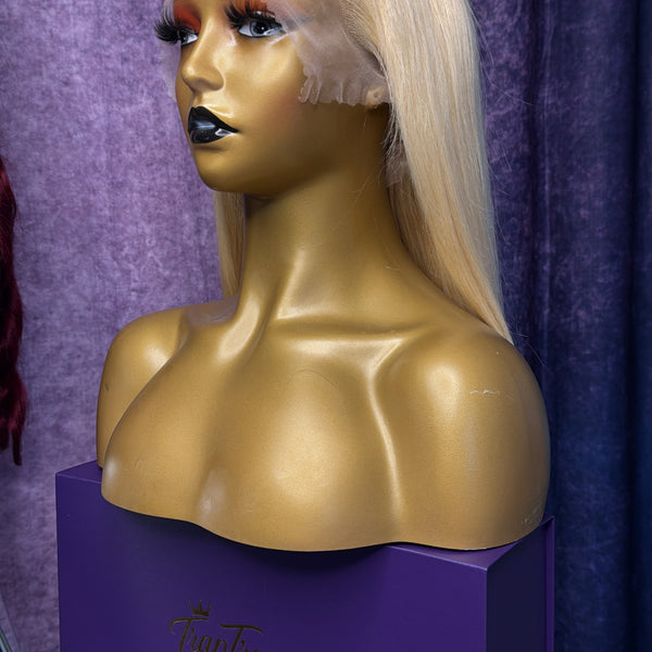 13x6 HD Lace Wig – Straight – Platinum Blonde –180%