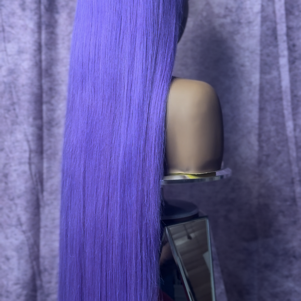 13x6 HD Lace Wig – Straight – Purple – 250%